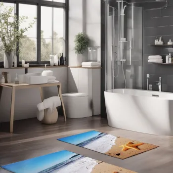 Set covorase de baie, Cartwright, CT-5112, Poliester, Multicolor imagine