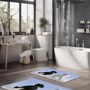 Set covorase de baie, Cartwright, CT-5119, Poliester, Multicolor imagine