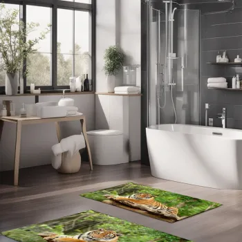 Set covorase de baie, Cartwright, CT-5120, Poliester, Multicolor imagine