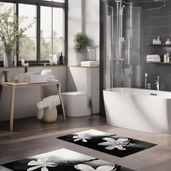 Set covorase de baie, Cartwright, CT-5123, Poliester, Multicolor imagine