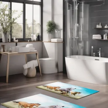 Set covorase de baie, Cartwright, CT-5125, Poliester, Multicolor imagine