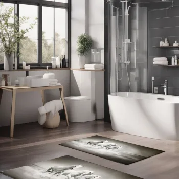 Set covorase de baie, Cartwright, CT-5126, Poliester, Multicolor imagine