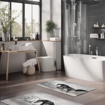 Set covorase de baie, Cartwright, CT-5131, Poliester, Multicolor imagine