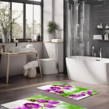 Set covorase de baie, Cartwright, CT-5133, Poliester, Multicolor imagine