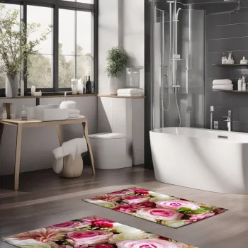 Set covorase de baie, Cartwright, CT-5135, Poliester, Multicolor imagine