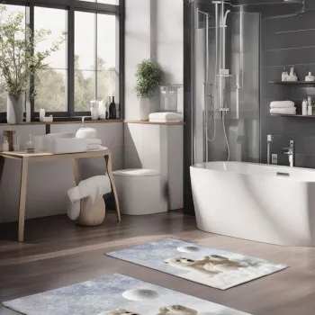 Set covorase de baie, Cartwright, CT-5137, Poliester, Multicolor imagine