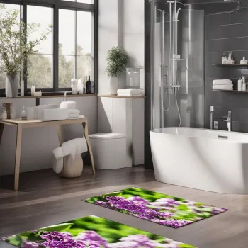 Set covorase de baie, Cartwright, CT-5143, Poliester, Multicolor imagine