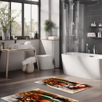 Set covorase de baie, Cartwright, CT-5145, Poliester, Multicolor imagine