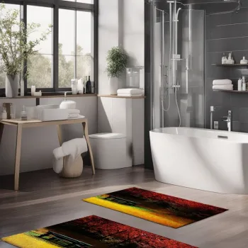 Set covorase de baie, Cartwright, CT-5146, Poliester, Multicolor imagine