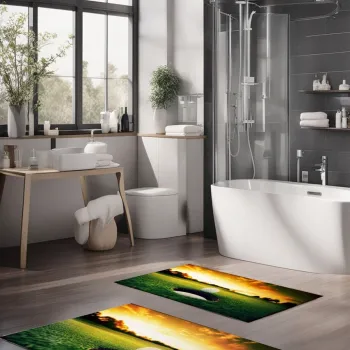 Set covorase de baie, Cartwright, CT-5147, Poliester, Multicolor imagine