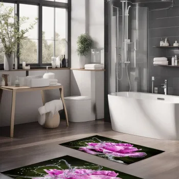 Set covorase de baie, Cartwright, CT-5149, Poliester, Multicolor imagine