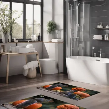 Set covorase de baie, Cartwright, CT-5151, Poliester, Multicolor imagine