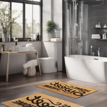 Set covorase de baie, Cartwright, CT-5155, Poliester, Multicolor imagine