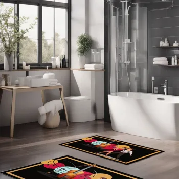 Set covorase de baie, Cartwright, CT-5157, Poliester, Multicolor imagine