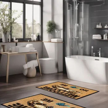 Set covorase de baie, Cartwright, CT-5159, Poliester, Multicolor imagine