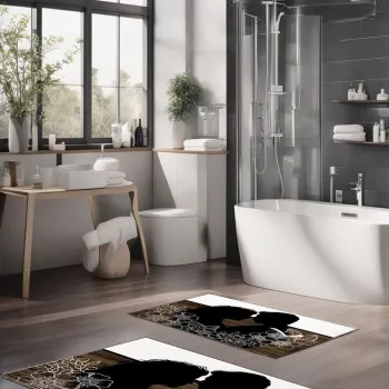 Set covorase de baie, Cartwright, CT-5160, Poliester, Multicolor imagine