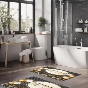 Set covorase de baie, Cartwright, CT-5161, Poliester, Multicolor imagine