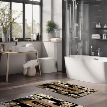 Set covorase de baie, Cartwright, CT-5162, Poliester, Multicolor imagine