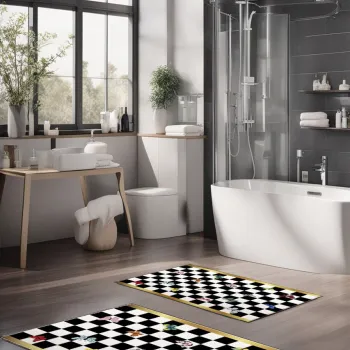 Set covorase de baie, Cartwright, CT-5163, Poliester, Multicolor imagine