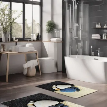 Set covorase de baie, Cartwright, CT-5164, Poliester, Multicolor imagine