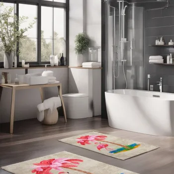 Set covorase de baie, Cartwright, CT-5165, Poliester, Multicolor imagine