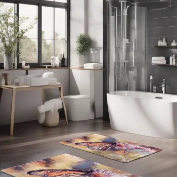 Set covorase de baie, Cartwright, CT-5166, Poliester, Multicolor imagine