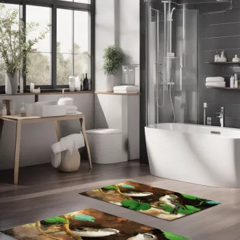 Set covorase de baie, Cartwright, CT-5167, Poliester, Multicolor imagine