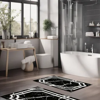 Set covorase de baie, Cartwright, CT-5171, Poliester, Multicolor imagine