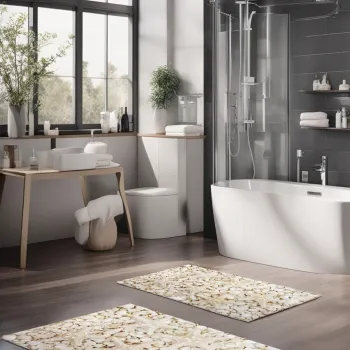 Set covorase de baie, Cartwright, CT-5172, Poliester, Multicolor imagine