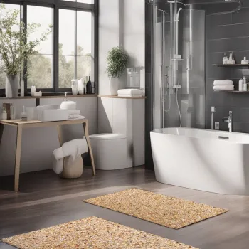 Set covorase de baie, Cartwright, CT-5173, Poliester, Multicolor imagine