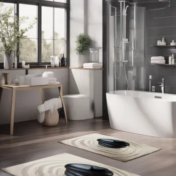 Set covorase de baie, Cartwright, CT-5175, Poliester, Multicolor imagine