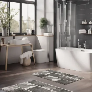 Set covorase de baie, Cartwright, CT-5178, Poliester, Multicolor imagine