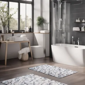 Set covorase de baie, Cartwright, CT-5182, Poliester, Multicolor imagine