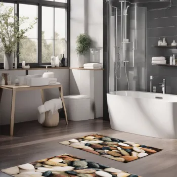 Set covorase de baie, Cartwright, CT-5183, Poliester, Multicolor imagine