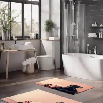 Set covorase de baie, Cartwright, CT-5184, Poliester, Multicolor imagine