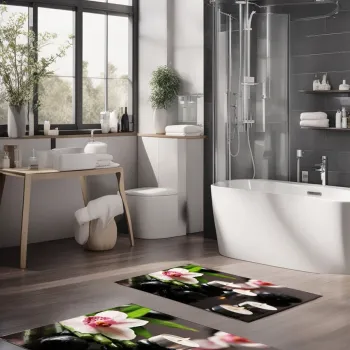 Set covorase de baie, Cartwright, CT-5186, Poliester, Multicolor imagine