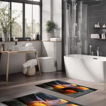 Set covorase de baie, Cartwright, CT-5187, Poliester, Multicolor imagine