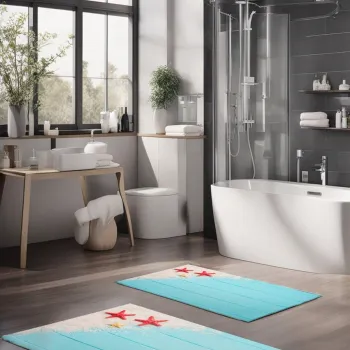 Set covorase de baie, Cartwright, CT-5190, Poliester, Multicolor imagine