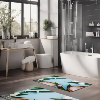 Set covorase de baie, Cartwright, CT-5194, Poliester, Multicolor imagine