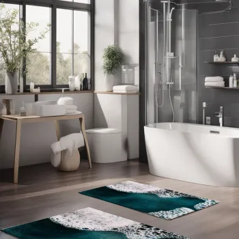 Set covorase de baie, Cartwright, CT-5195, Poliester, Multicolor imagine