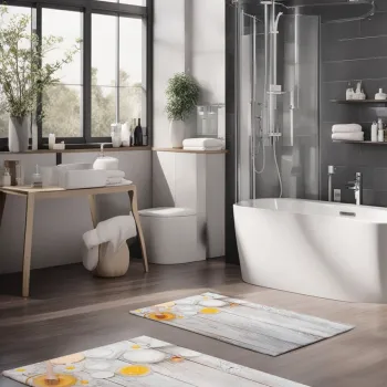 Set covorase de baie, Cartwright, CT-5200, Poliester, Multicolor imagine