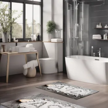 Set covorase de baie, Cartwright, CT-5201, Poliester, Multicolor imagine