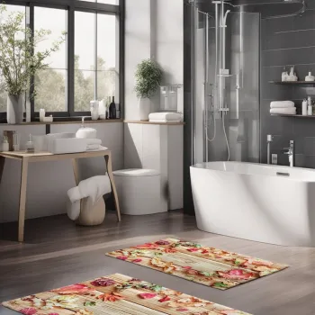 Set covorase de baie, Cartwright, CT-5211, Poliester, Multicolor imagine