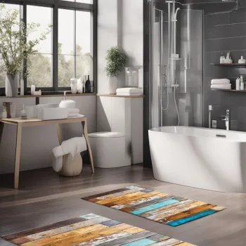 Set covorase de baie, Cartwright, CT-5251, Poliester, Multicolor imagine