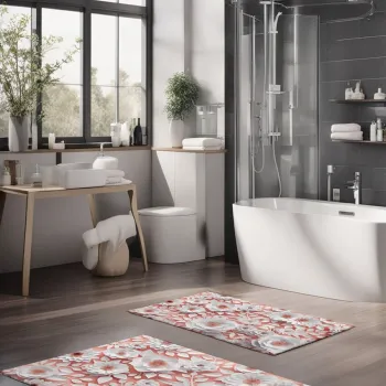 Set covorase de baie, Cartwright, CT-5253, Poliester, Multicolor imagine