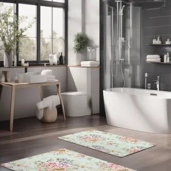 Set covorase de baie, Cartwright, CT-5254, Poliester, Multicolor imagine