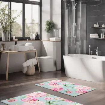 Set covorase de baie, Cartwright, CT-5256, Poliester, Multicolor imagine