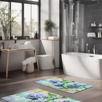 Set covorase de baie, Cartwright, CT-5257, Poliester, Multicolor imagine