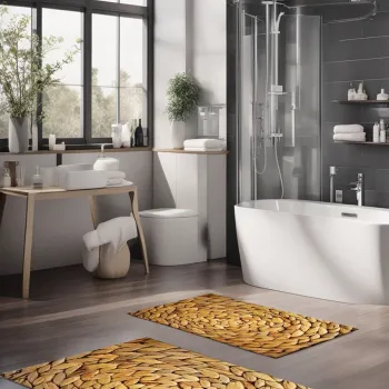 Set covorase de baie, Cartwright, CT-5261, Poliester, Multicolor imagine