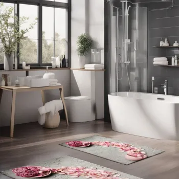 Set covorase de baie, Cartwright, CT-5262, Poliester, Multicolor imagine